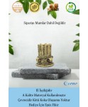 Altın Eskitme Mumluk Şamdan 3 Adet Tealight Uyumlu Tarihi Sütun Model